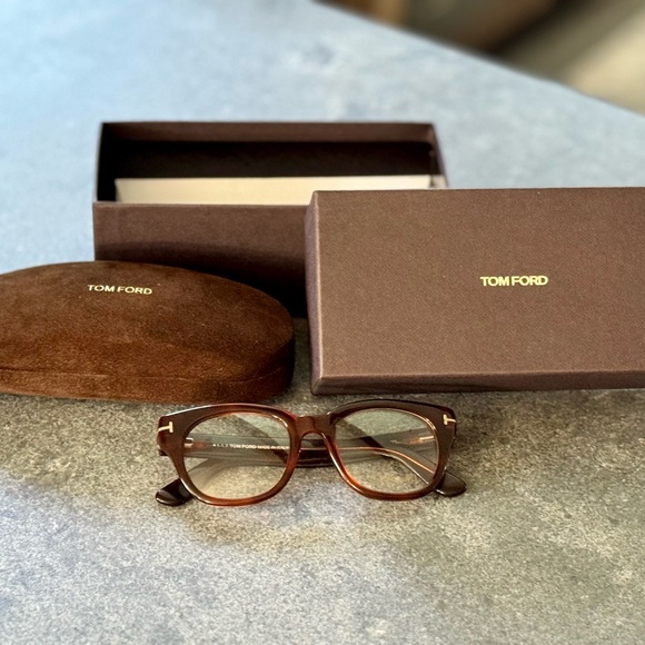 Tom Ford Dark Brown Men's Glasses - Picture 1 of 8